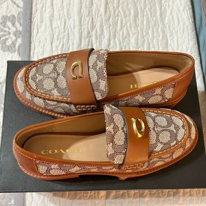 Coach Leah Textured Jacquard Loafers